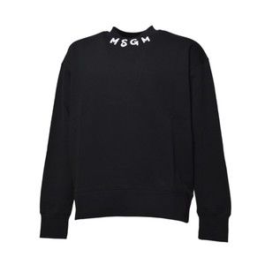 Msgm Black Cotton Crewneck Sweatshirt - NWT